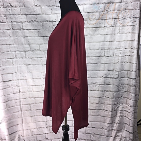 A2 Lollipop Star Burgundy Oversized Loose Fit Top - Picture 4 of 8